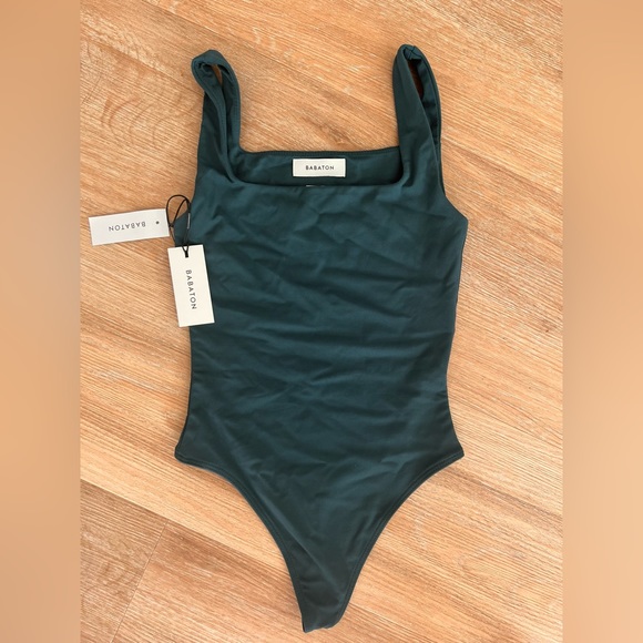 Contour tank thong bodysuit. Never worn. Didn’t match green skirt I purchased. - Picture 1 of 3